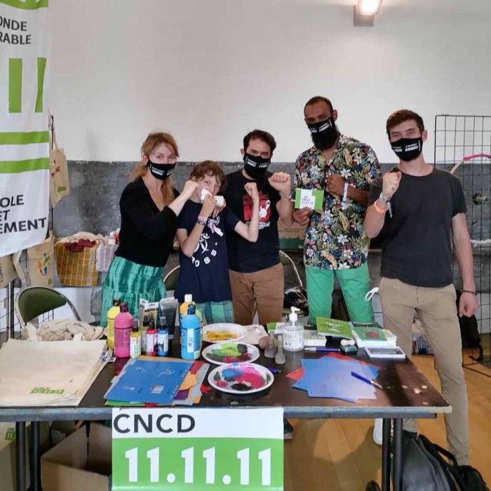 Stand du CNCD-11.11.11 au Festival LaSemo 2021