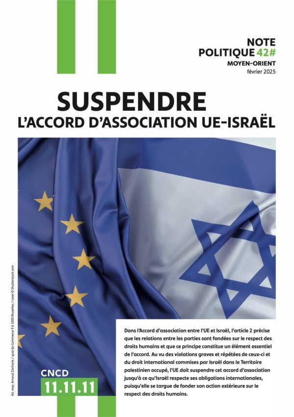 Suspendre l'accord d'association UE-Israël