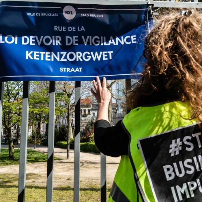  Stop Business Impunity en action, Bruxelles 24 avril 2021