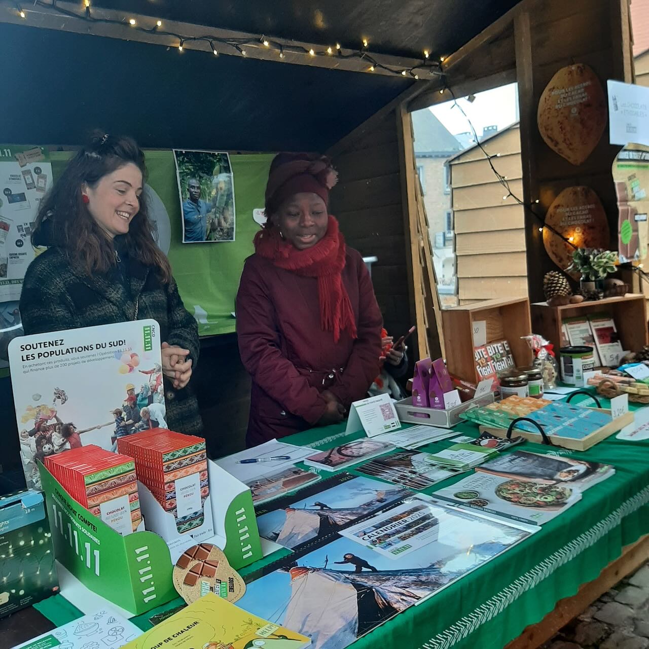 Vente de produits 11.11.11 au Village du chocolat de saint-Hubert