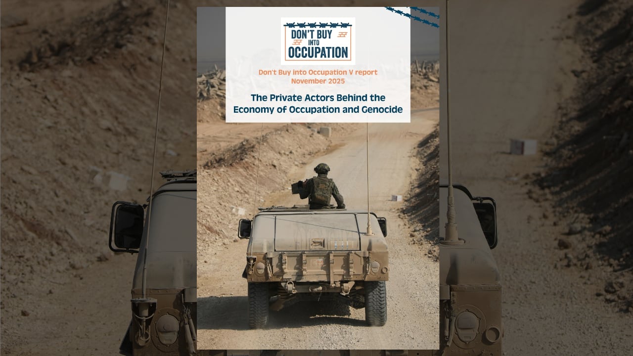 Financement de l'occupation illégale : un nouveau rapport pointe la...