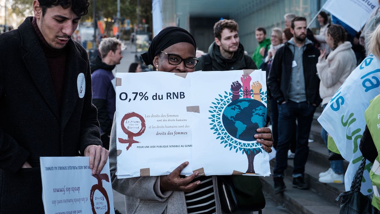 0,7% pour l'aide au développement. Now ! Rassemblement à Bruxelles