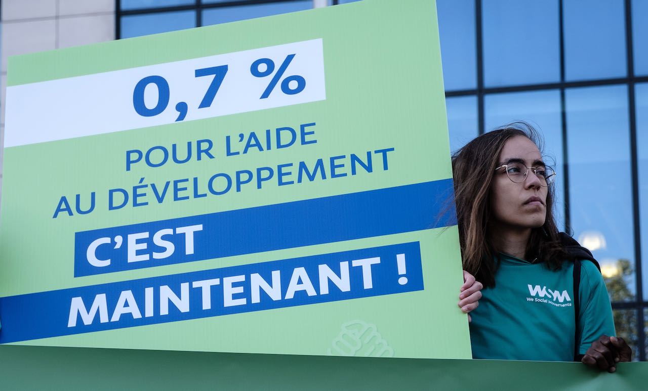 0,7% pour l'aide au développement. Now ! Rassemblement à Bruxelles
