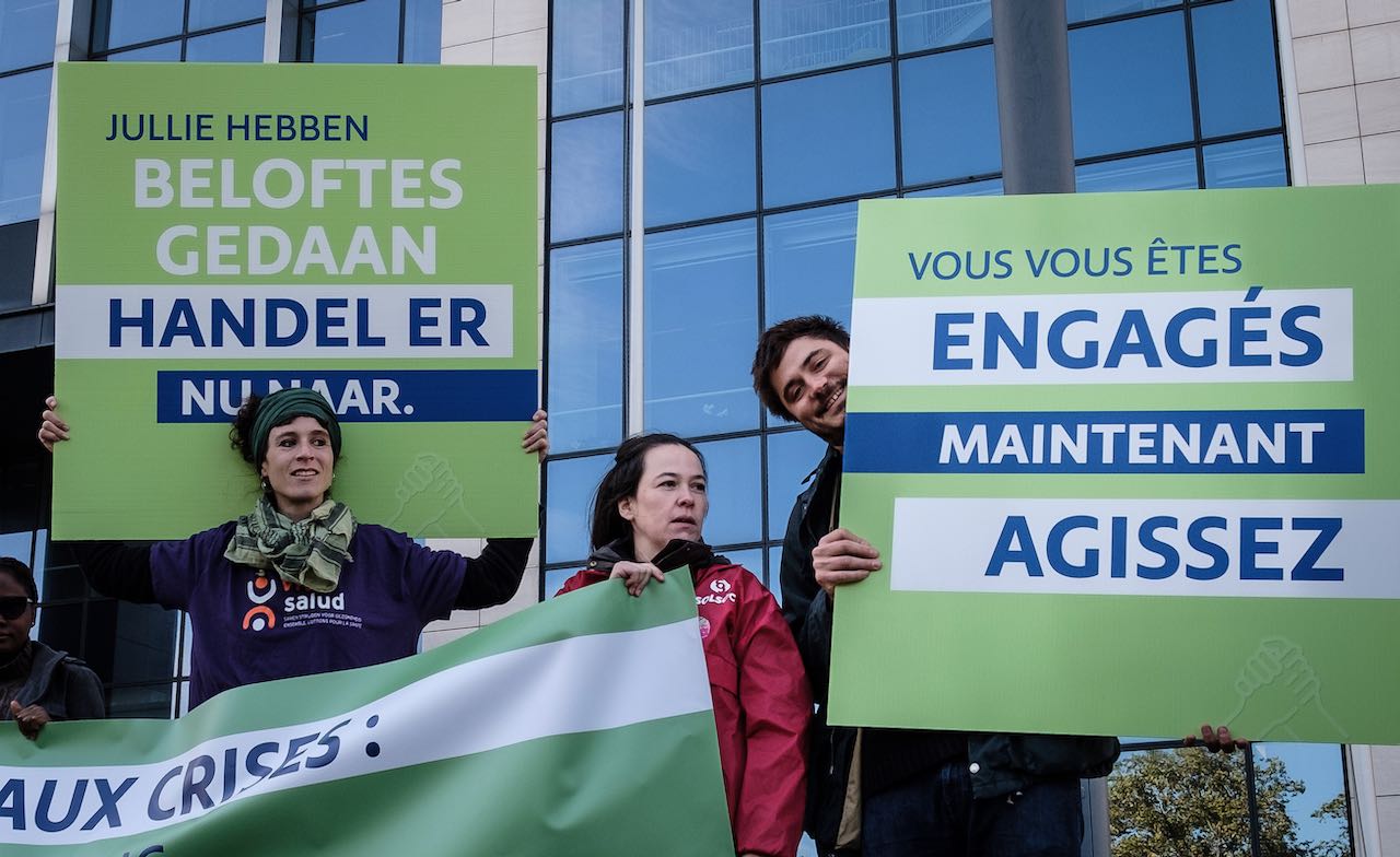 0,7% pour l'aide au développement. Now ! Rassemblement à Bruxelles