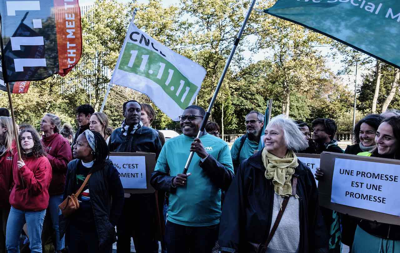 0,7% pour l'aide au développement. Now ! Rassemblement à Bruxelles