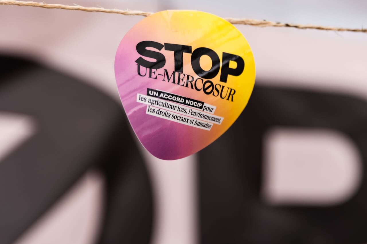 Sensibilisation contre le traité UE-Mercosur au Festival Esperanzah ! 2025.