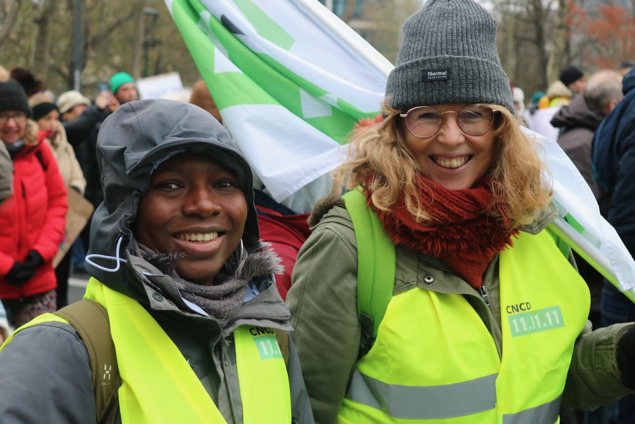 Labo Tchapo, bénévole 11.11.11à la marche pour le climat à Bruxelels en décembre 2023