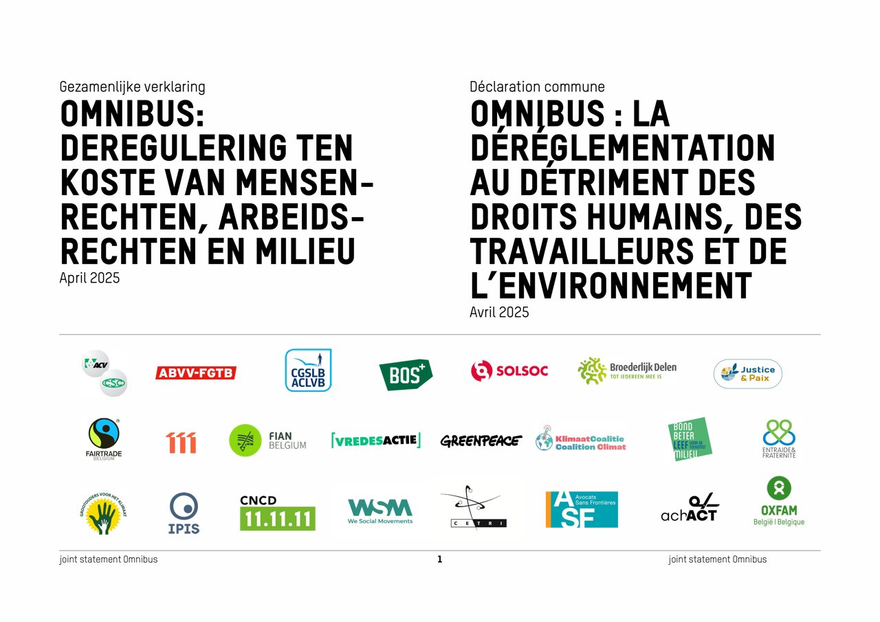 Omnibus : la déréglementation au détriment des droits humains, des...