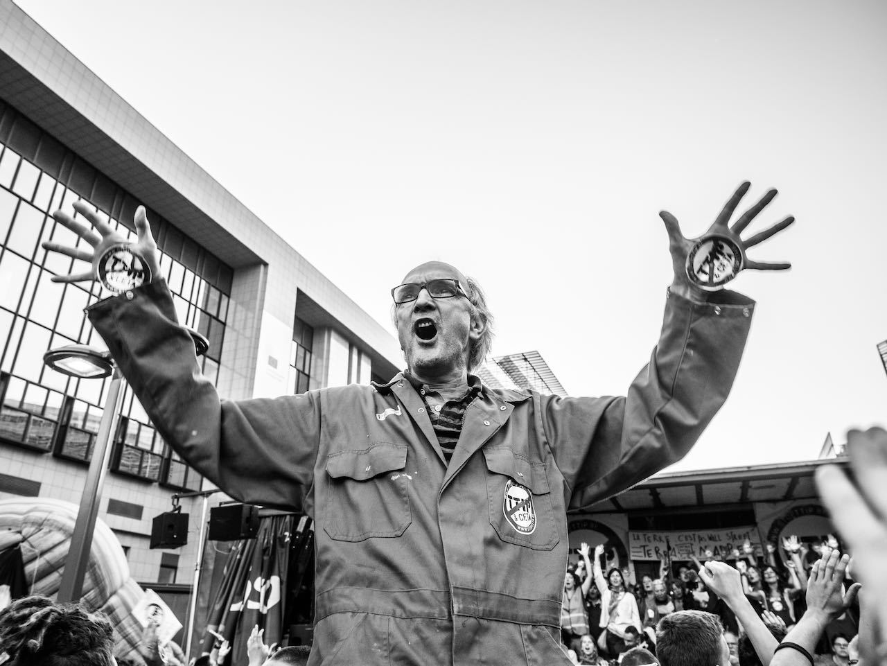 Pascal Chardome. Stop TTIP/CETA Day, Bruxelles, septembre 2016.