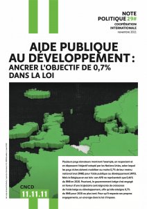Aide publique au développement : ancrer l'objectif de 0,7% dans la loi 