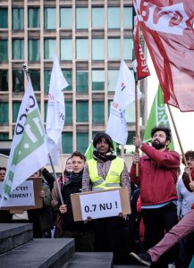 0,7% pour l'aide au développement. Now ! Rassemblement à Bruxelles