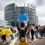Manifestation devant le Parlement européen de Strasbourg en juillet 2016.