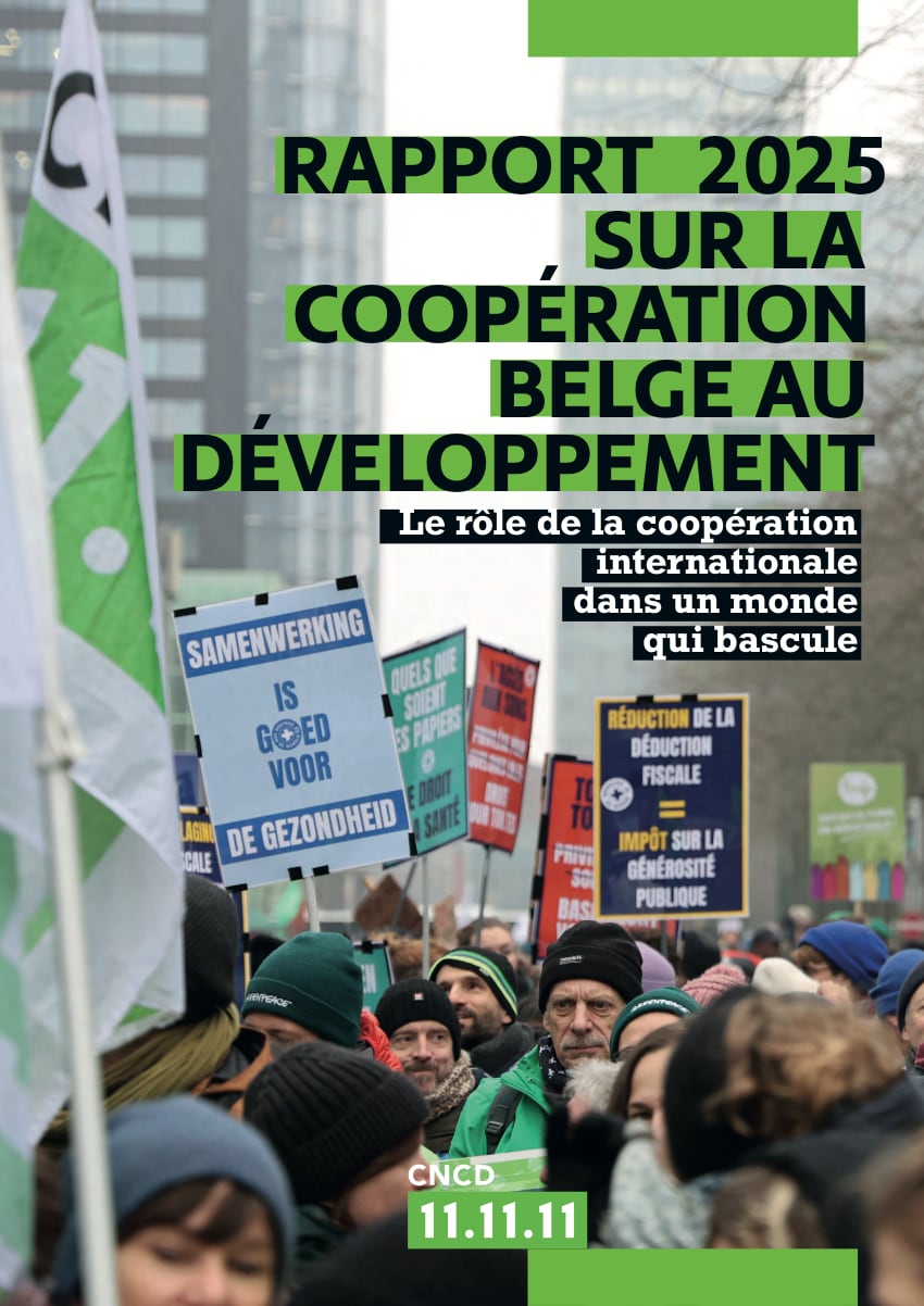 Le 13 février 2025, le secteur de la solidarité internationale s'est mobilisé dans les rues de Bruxelles, aux côtés des syndicats, pour dénoncer la décision du gouvernement fédéral de réduire d'un quart le budget de la Coopération belge.
