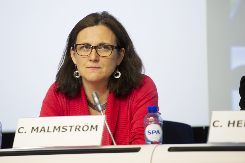 C. Malmström, Commissaire européenne au Commerce.