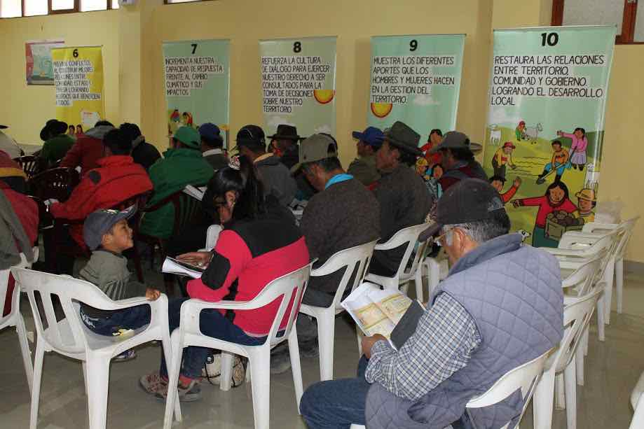 Pamparomas, Andes péruviennes. Formation de promoteurs et promotrices sur la méthodologie de gestion territoriale.